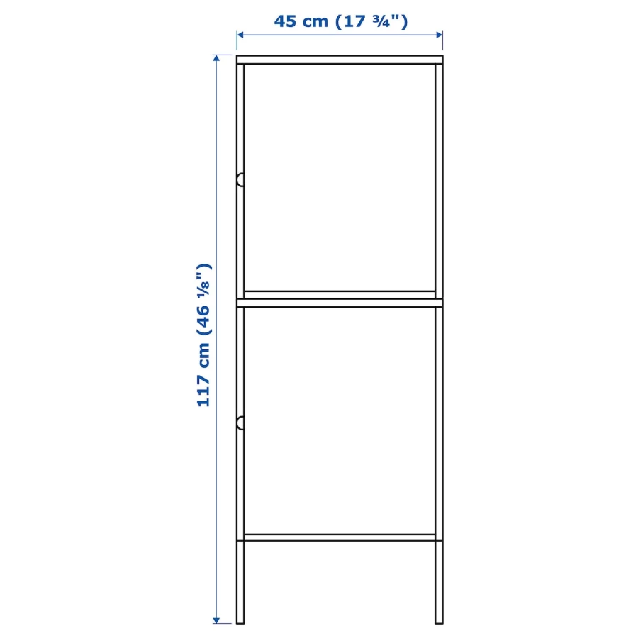 Комбинация с дверями - IKEA HÄLLAN/HALLAN/ХЭЛЛАН ИКЕА, 117х47х45 см, белый (изображение №6)