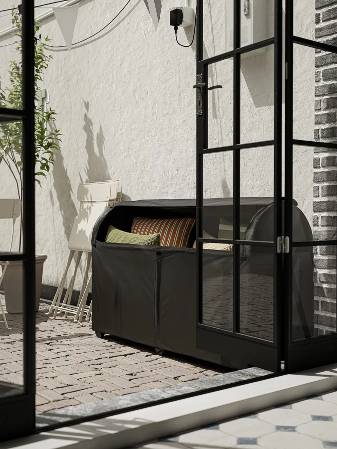 Сумка для хранения садовой мебели - TOSTERÖ /TOSTERО IKEA/ ТОСТЕРО ИКЕА,  129x44x79 см, черный (изображение №2)
