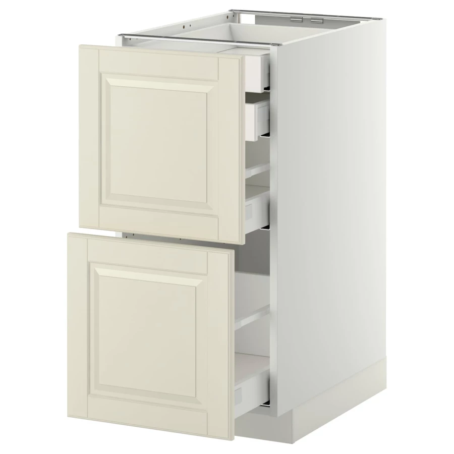 Напольный кухонный шкаф  - IKEA METOD MAXIMERA, 80x61,9x40см, белый/бежевый, МЕТОД МАКСИМЕРА ИКЕА (изображение №1)