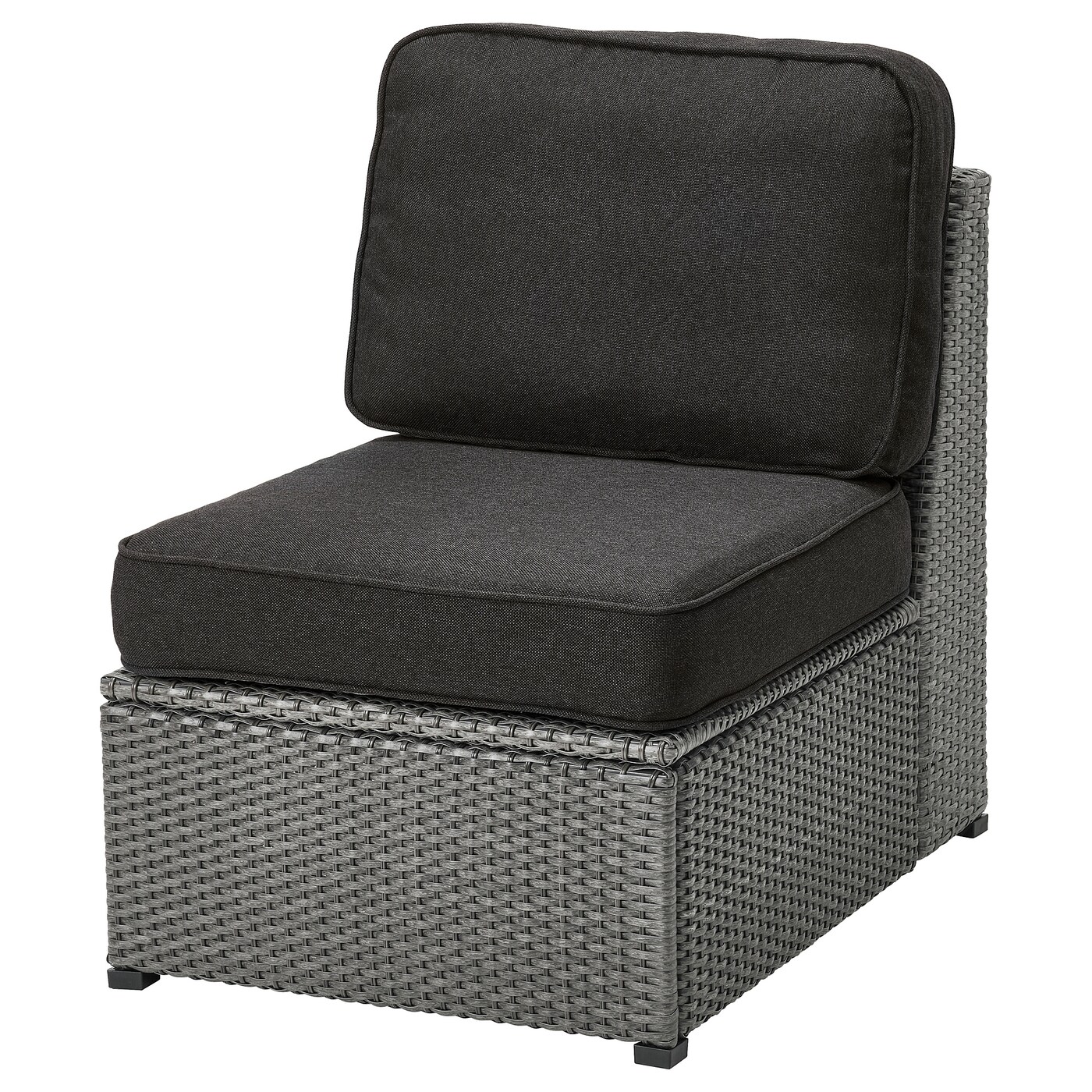 Секция сиденья для модульного дивана - IKEA SOLLERÖN/SOLLERON/СОЛЛЕРОН ИКЕА, 90х82х98 см, черный