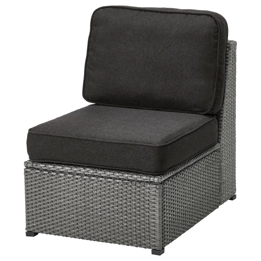 Секция сиденья для модульного дивана - IKEA SOLLERÖN/SOLLERON/СОЛЛЕРОН ИКЕА, 90х82х98 см, черный (изображение №1)