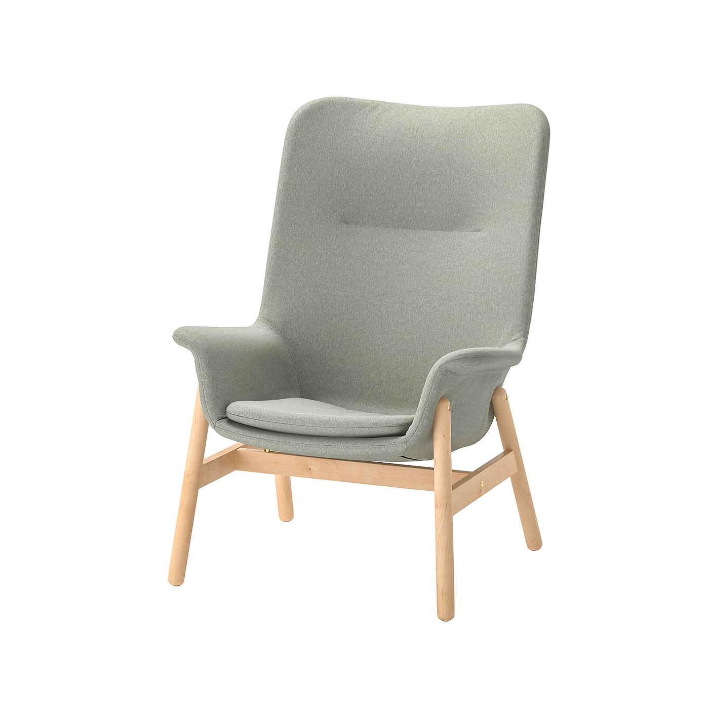 Кресло с высокой спинкой - IKEA VEDBO/ВЕДБО ИКЕА, 108х85х80 см, зеленый