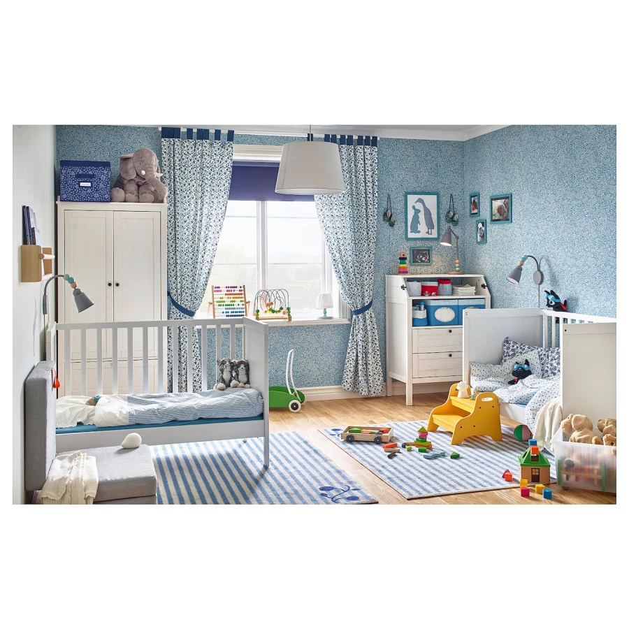 Кровать для новорожденных - IKEA SUNDVIK, 60x120 см, белый, СУНДВИК ИКЕА (изображение №9)