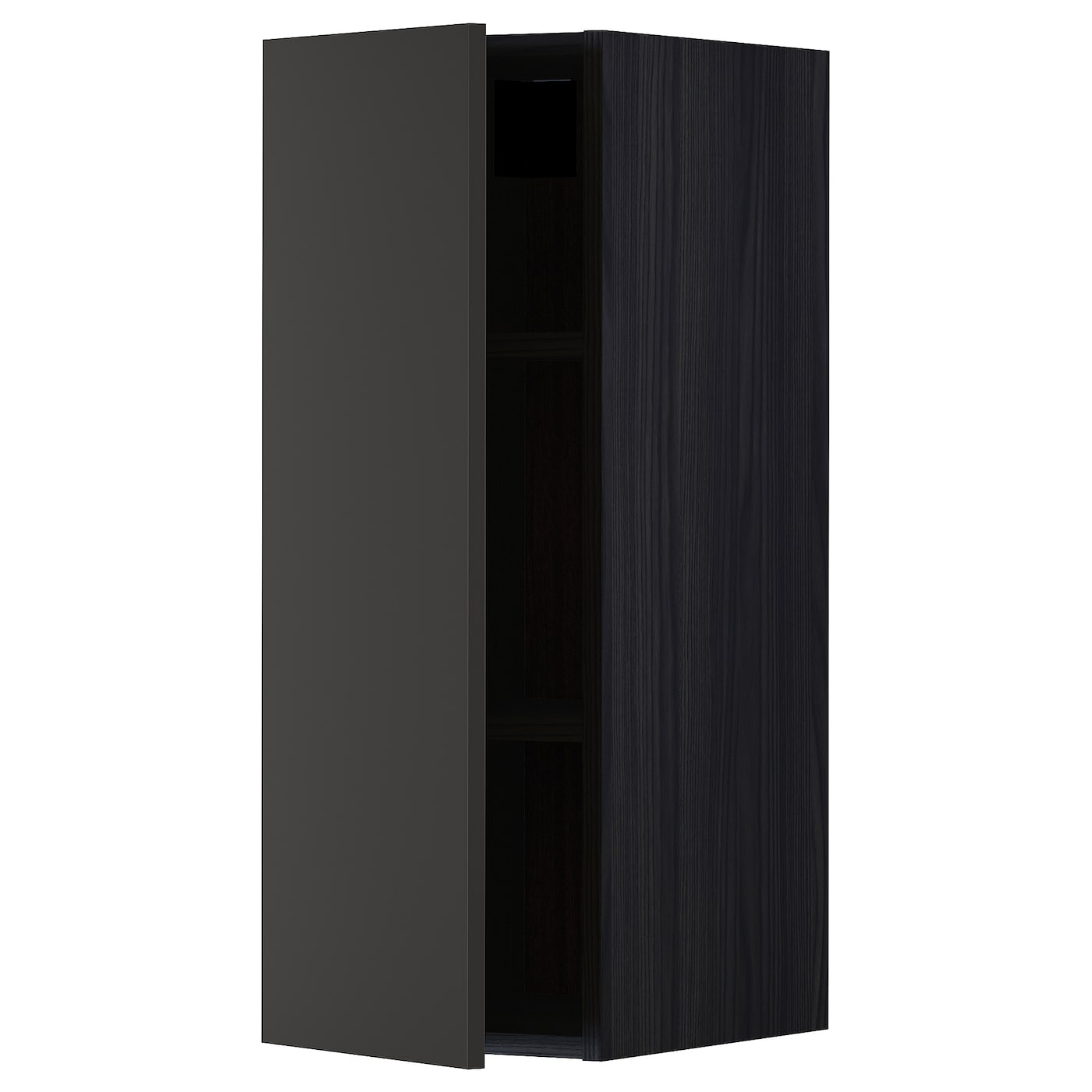 Навесной шкаф с полкой - METOD IKEA/ МЕТОД ИКЕА, 80х30 см, черный