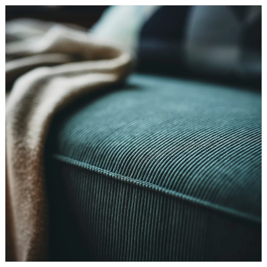 6-местный угловой диван и кушетка - IKEA KIVIK, 83x60x257/387см, зеленый, КИВИК ИКЕА (изображение №5)