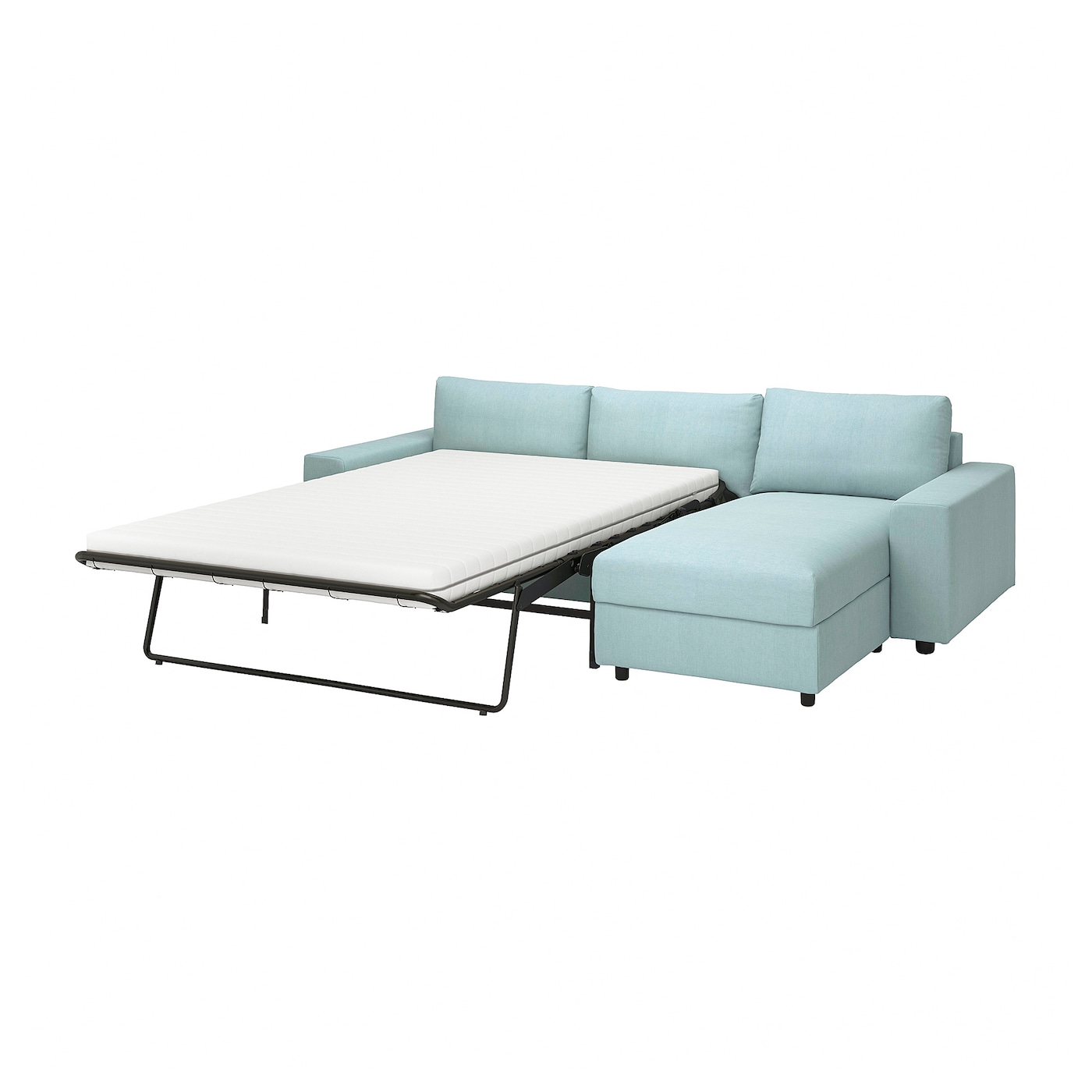 3-местный диван с шезлонгом - IKEA VIMLE, 98x285см, голубой, ВИМЛЕ ИКЕА