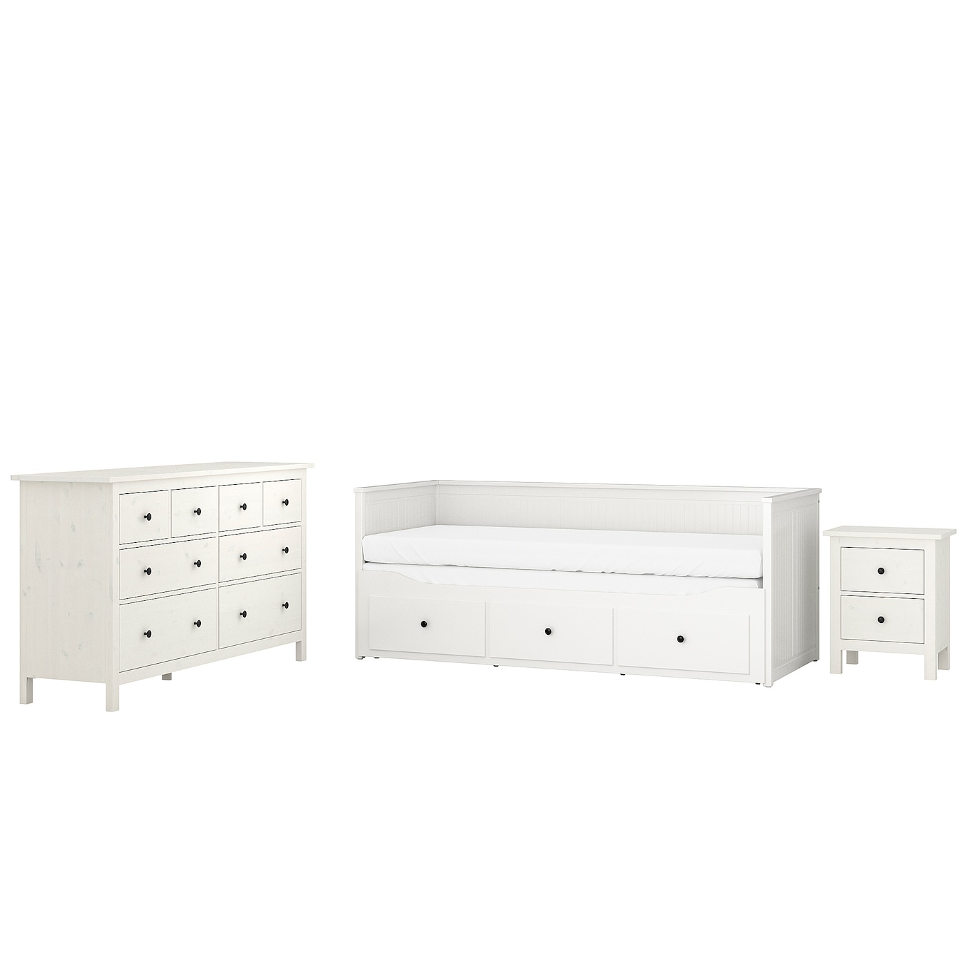 Комплект мебели д/спальни  - IKEA HEMNES, 200x80см, белый, ХЕМНЭС ИКЕА