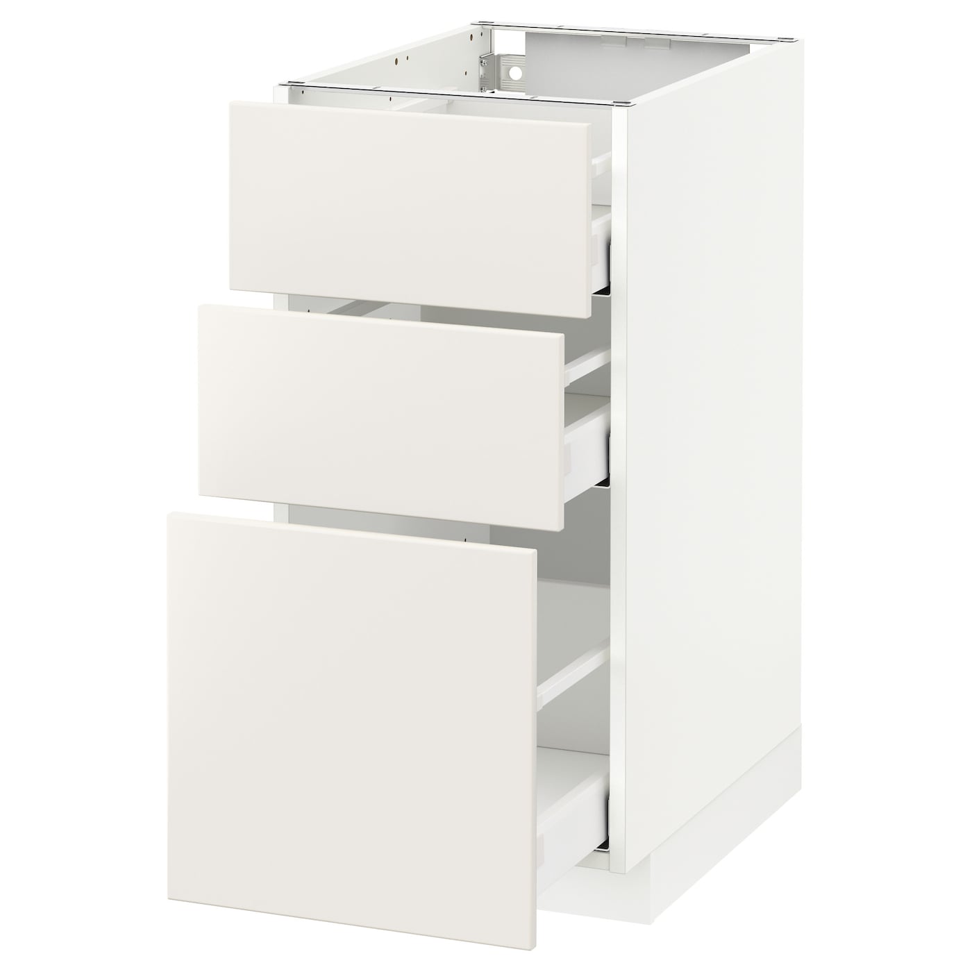 Напольный кухонный шкаф  - IKEA METOD MAXIMERA, 88x62x40см, белый, МЕТОД МАКСИМЕРА ИКЕА