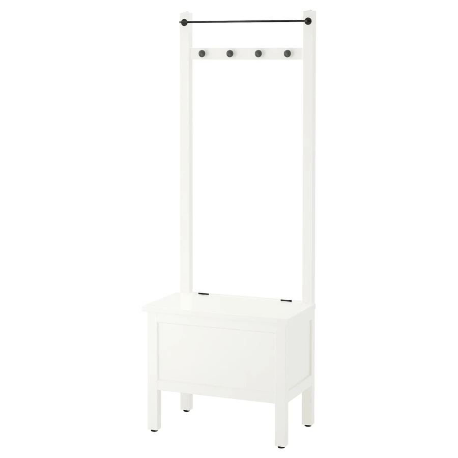 Комбинация для ванны - IKEA HEMNES, 64х37х173 см, белый, ХЕМНЭС ИКЕА (изображение №1)