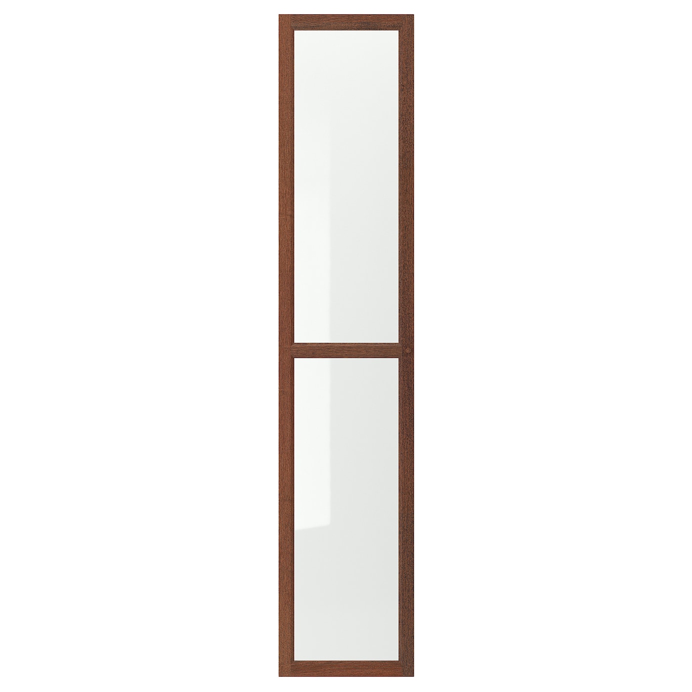 Дверца книжного шкафа - OXBERG IKEA/ ОКСБЕРГ ИКЕА, 40х192 см,  прозрачный/коричневый