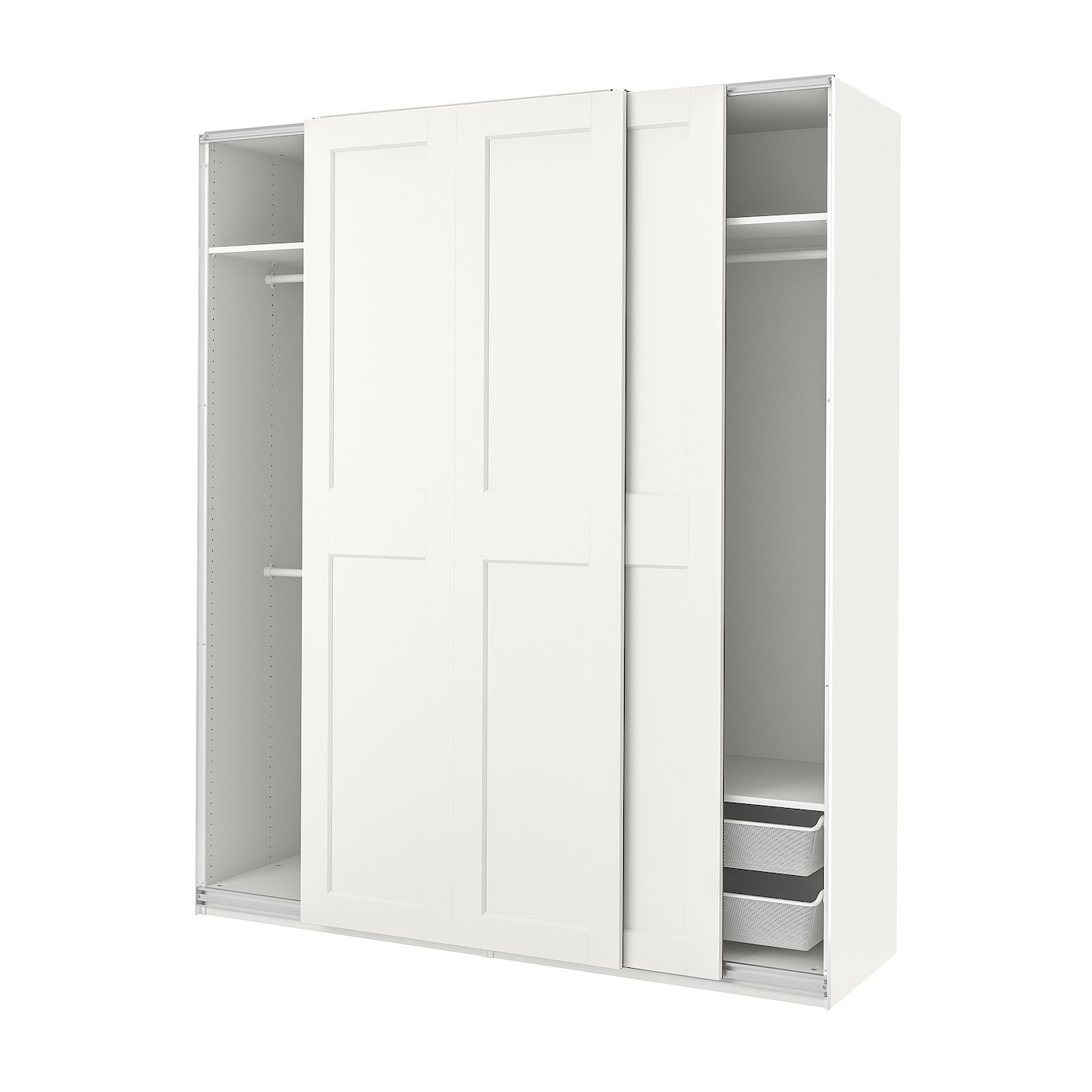Шкаф-купе - IKEA PAX/GRIMO/ПАКС/ГРИМО ИКЕА, 200x66x236 см, белый