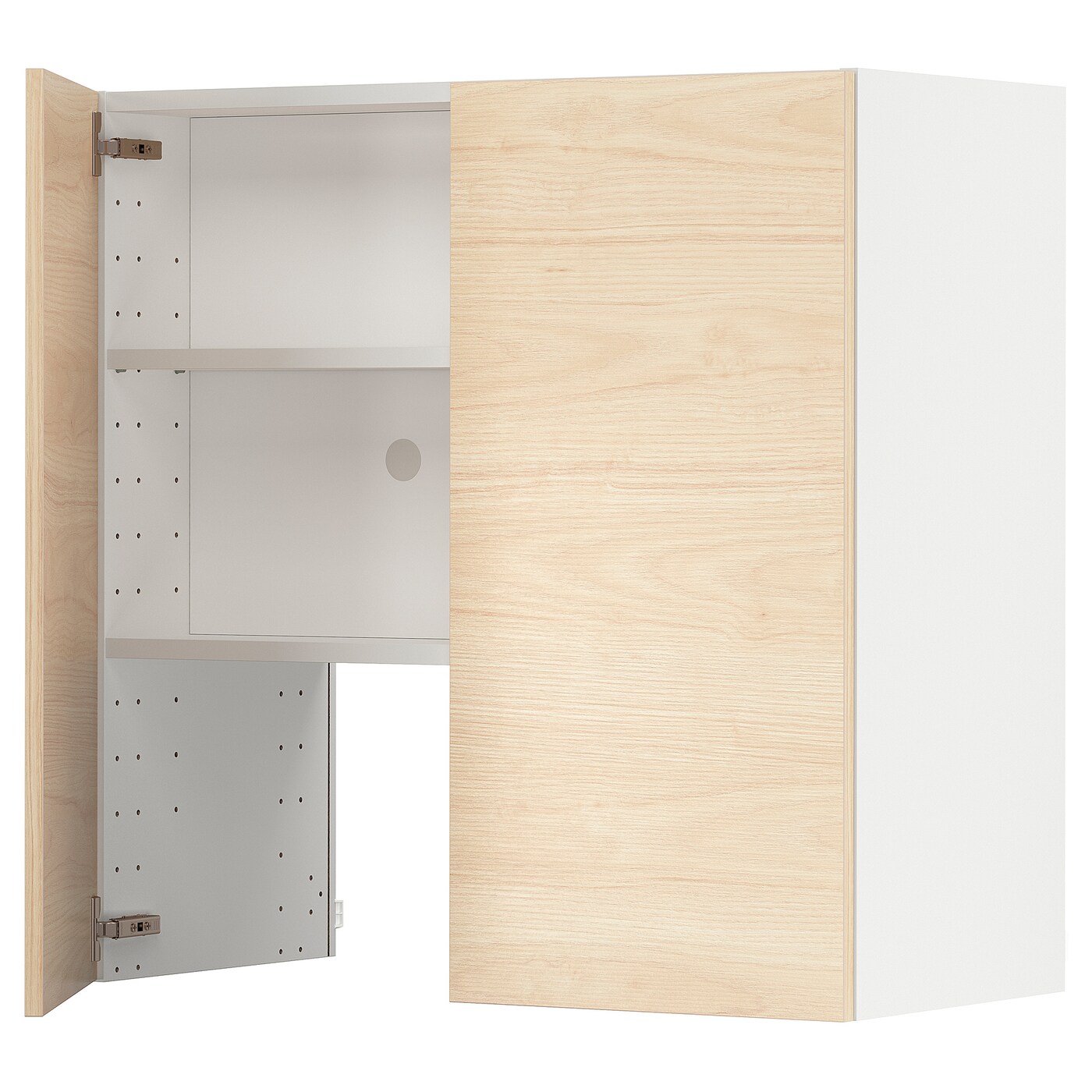 METOD Навесной шкаф - METOD IKEA/ МЕТОД ИКЕА, 80х80 см, белый/под беленый дуб