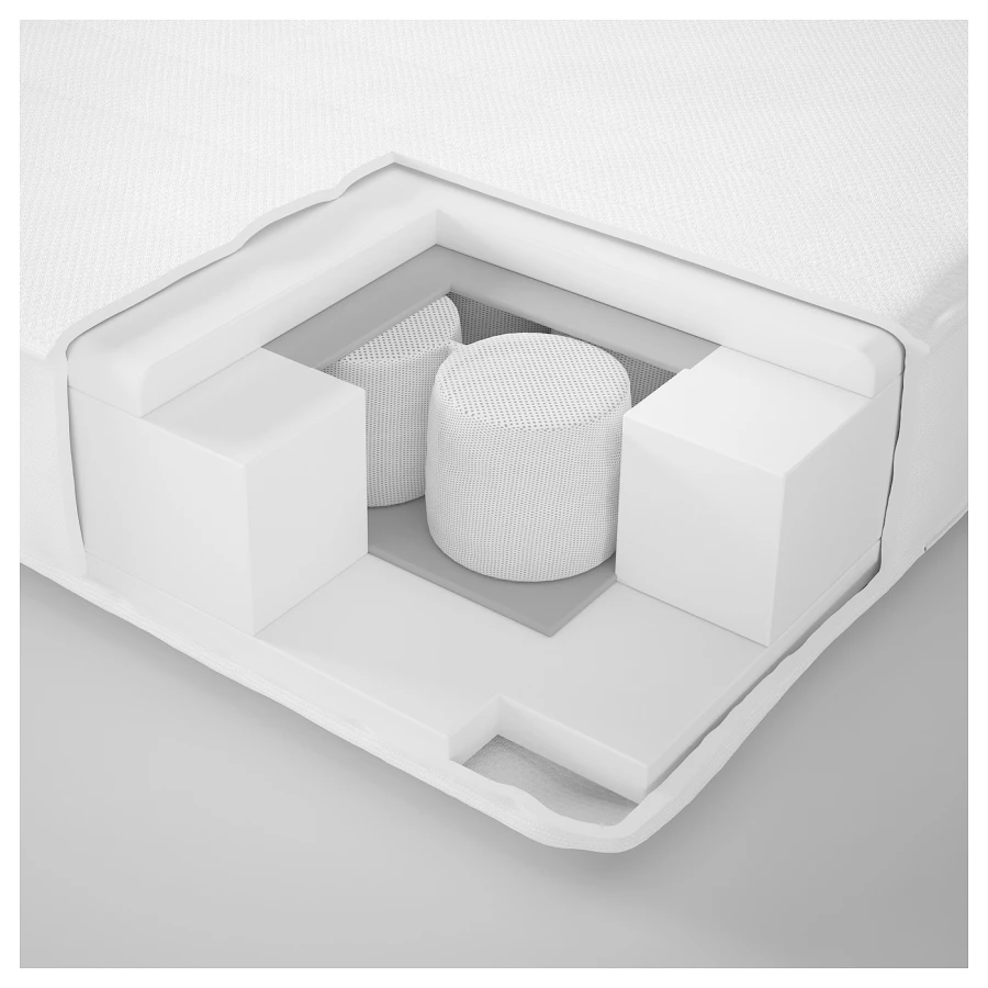 Матрас для раздвижной кровати - ÖMSINT IKEA/ ОМСИНТ ИКЕА, 80х200 см, белый (изображение №7)