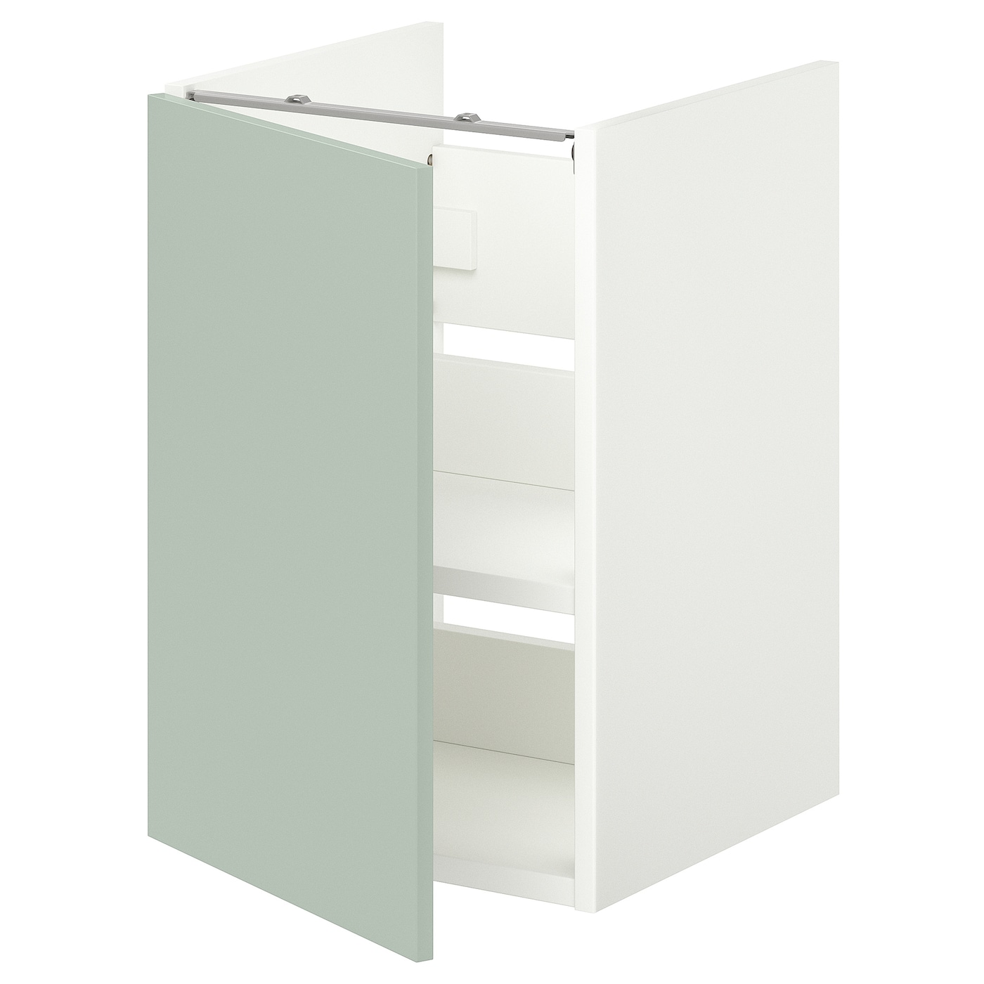 Умывальник с половинкой/дверью - ENHET IKEA/ЭНХЕТ ИКЕА, 60х40 см, белый/зеленый