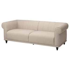 3-местный диван - IKEA VISKAFORS, 74x90x224см, черный, ВИСКАФОРС ИКЕА