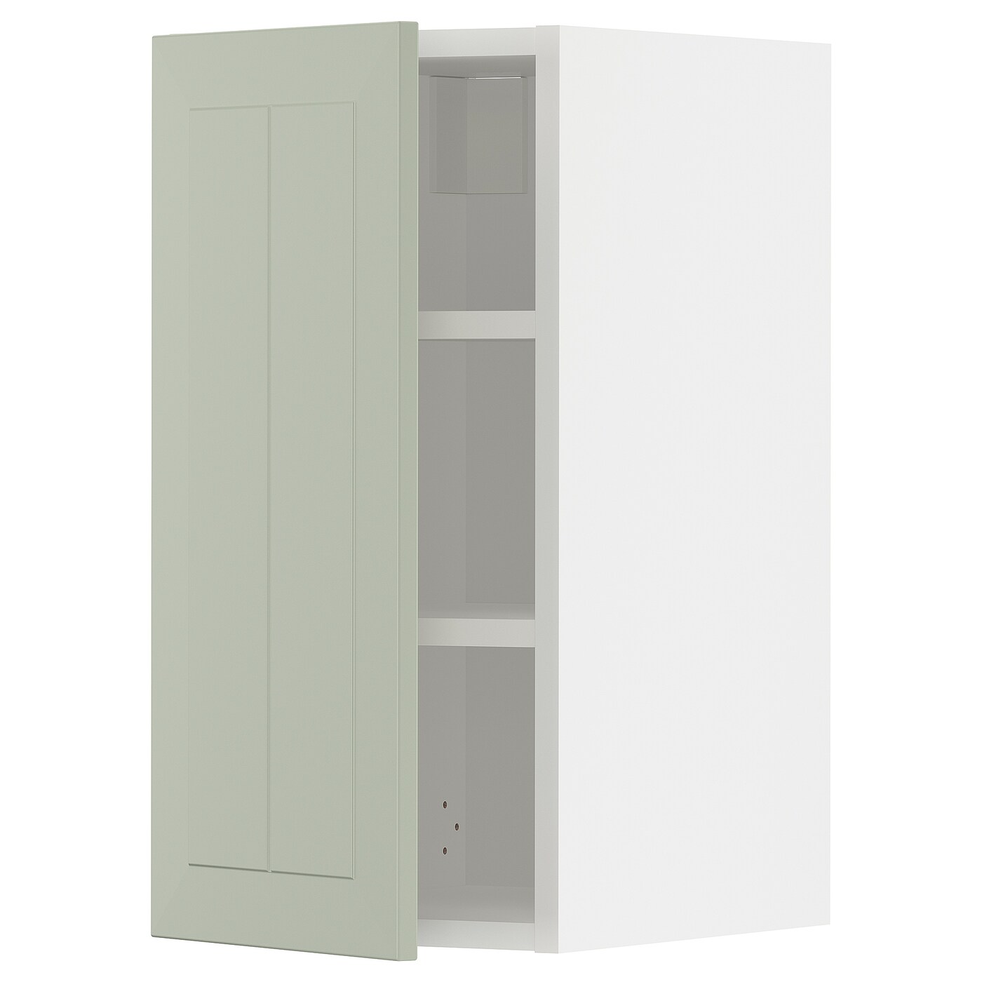Навесной шкаф с полкой - METOD IKEA/ МЕТОД ИКЕА, 60х30 см, белый/зеленый