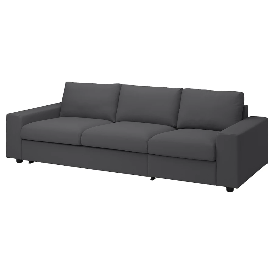 3-местный диван-кровать - IKEA VIMLE, 98x275см, черный, ВИМЛЕ ИКЕА (изображение №2)