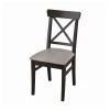 Стул деревянный с мягким сиденьем - IKEA INGOLF/ИНГОЛЬФ ИКЕА, 91х43х53 см, черный