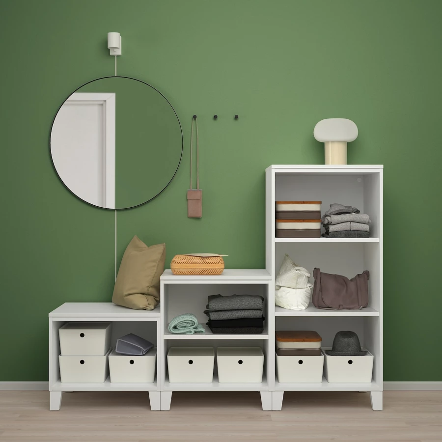 Платяной шкаф - PLATSA/IKEA/ ПЛАТСА ИКЕА,180x57x133 см, белый (изображение №3)
