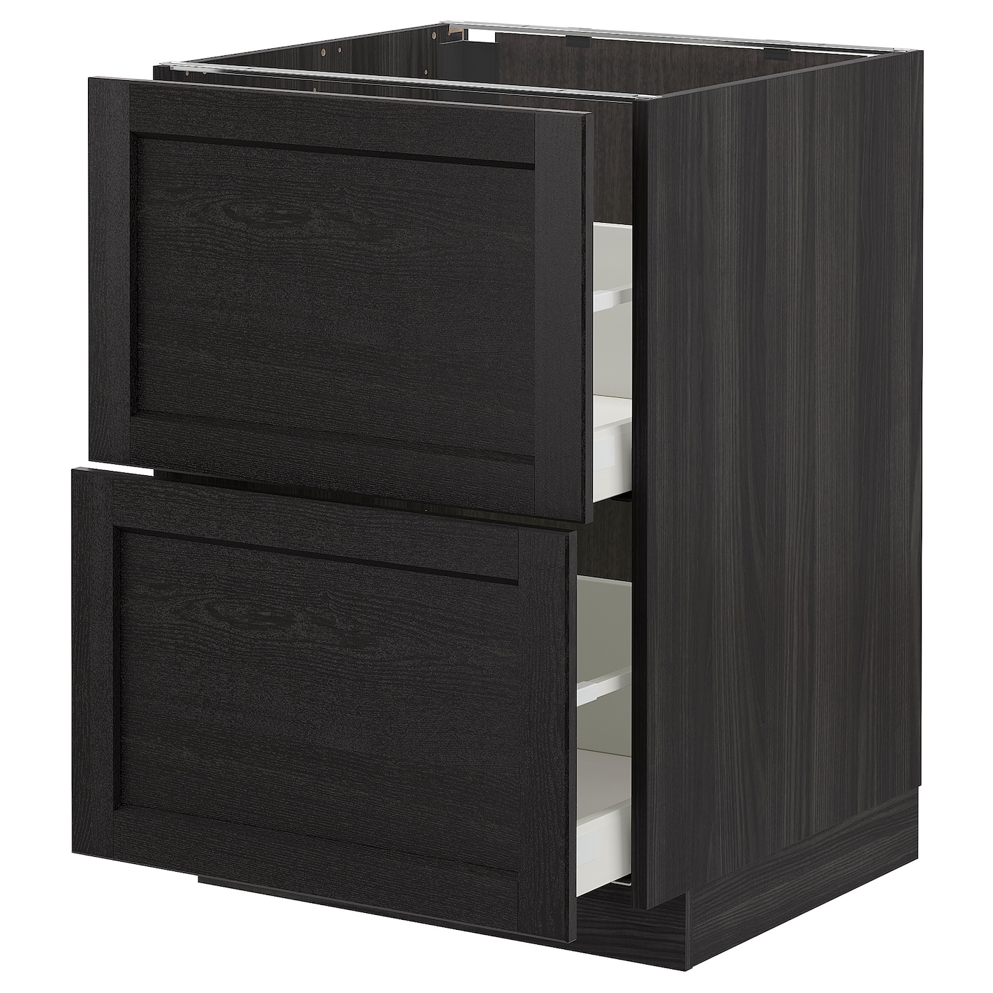 Напольный кухонный шкаф  - IKEA METOD MAXIMERA, 88x62x60см, черный, МЕТОД МАКСИМЕРА ИКЕА