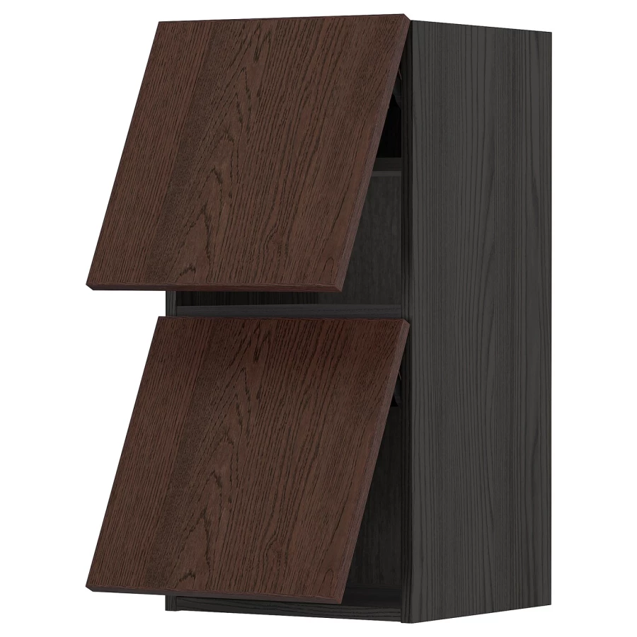 Навесной шкаф -  METOD  IKEA/  МЕТОД ИКЕА, 40х80 см, коричневый/черный (изображение №1)
