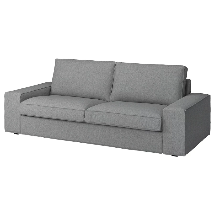 Чехол на 3-местный диван - KIVIK IKEA/ КИВИК ИКЕА, 180х45 см,  серый (изображение №1)