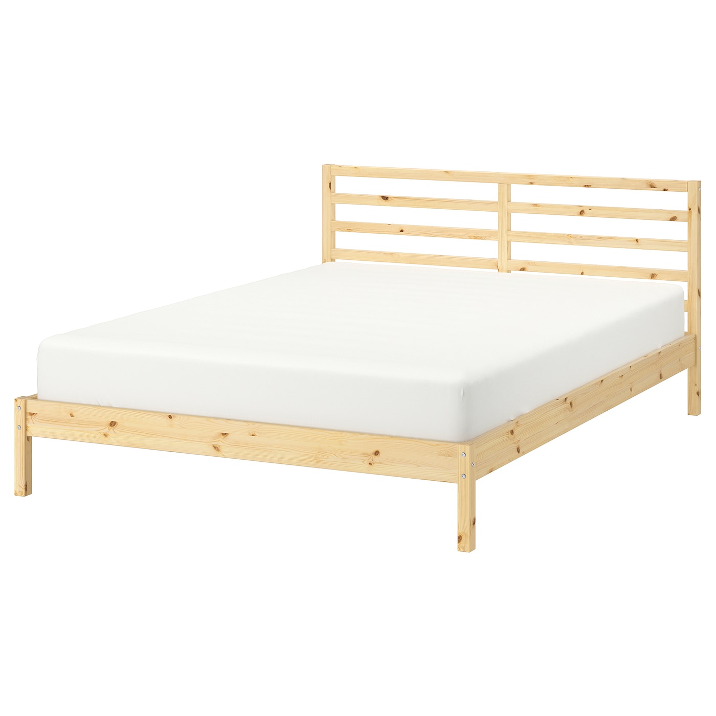 Двуспальная кровать - IKEA TARVA/LURÖY/LUROY, 200х140 см, сосна, ТАРВА/ЛУРОЙ ИКЕА