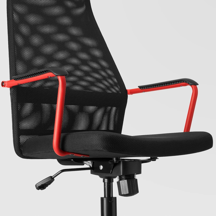 Игровое кресло - HUVUDSPELARE IKEA ХУВУДСПЕЛАРЕ ИКЕА, 54х55 см, чёрный (изображение №3)
