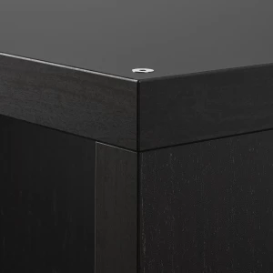 Второе фото. Стеллаж - IKEA KALLAX, 147х39х59 см, черно-коричневый/черный, КАЛЛАКС ИКЕА