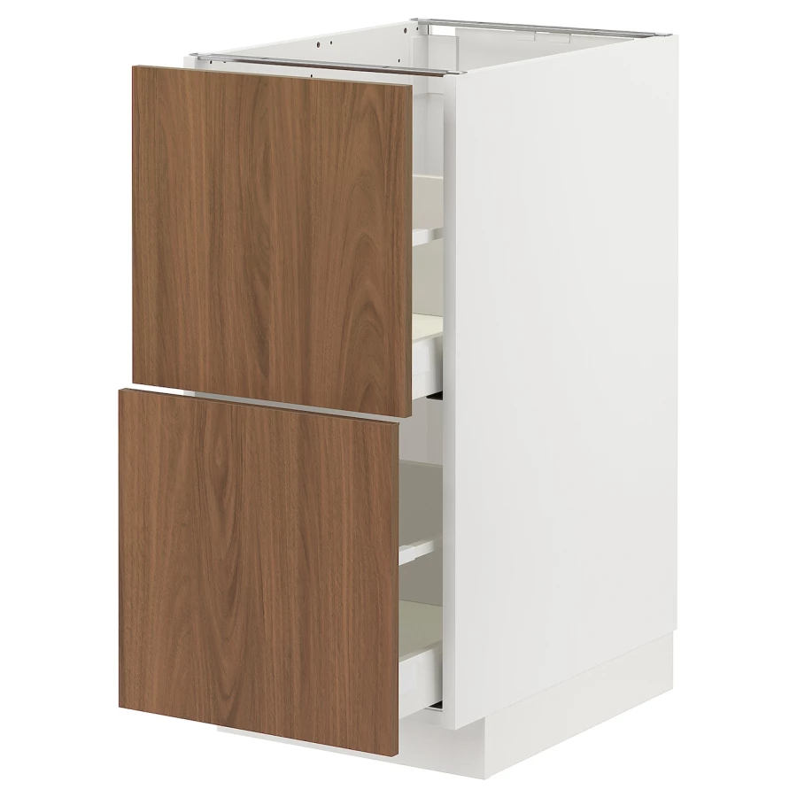 Навесной шкаф - METOD / MAXIMERA IKEA/ МЕТОД/ МАКСИМЕРА ИКЕА,  40х60 см, белый/ коричневый (изображение №1)