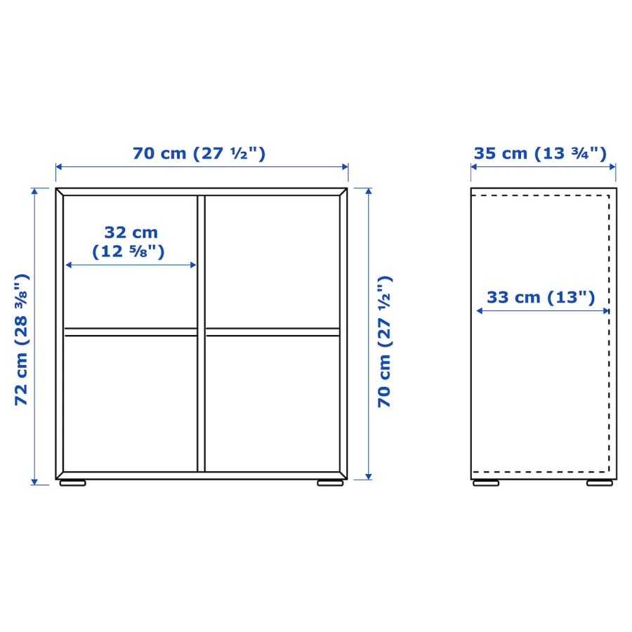 Комбинация для хранения - EKET IKEA/ЭКЕТ ИКЕА, 70x35x72 ,белый (изображение №4)