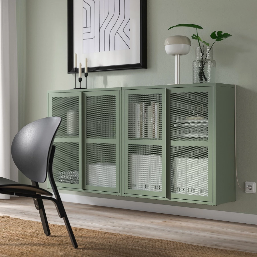 Шкаф - IVAR IKEA/ ИВАР ИКЕА, 160х83 см, зеленый (изображение №3)