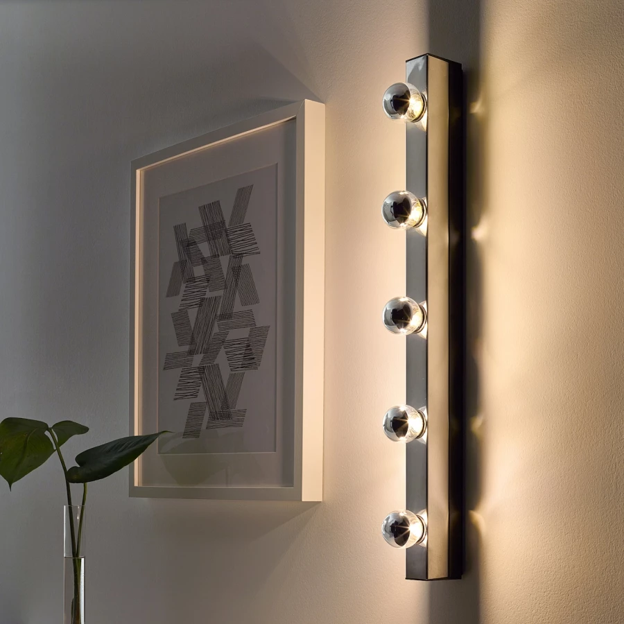 Настенный светильник - MUSIK  IKEA/ МУЗИК ИКЕА, 60 см, серебристый (изображение №2)