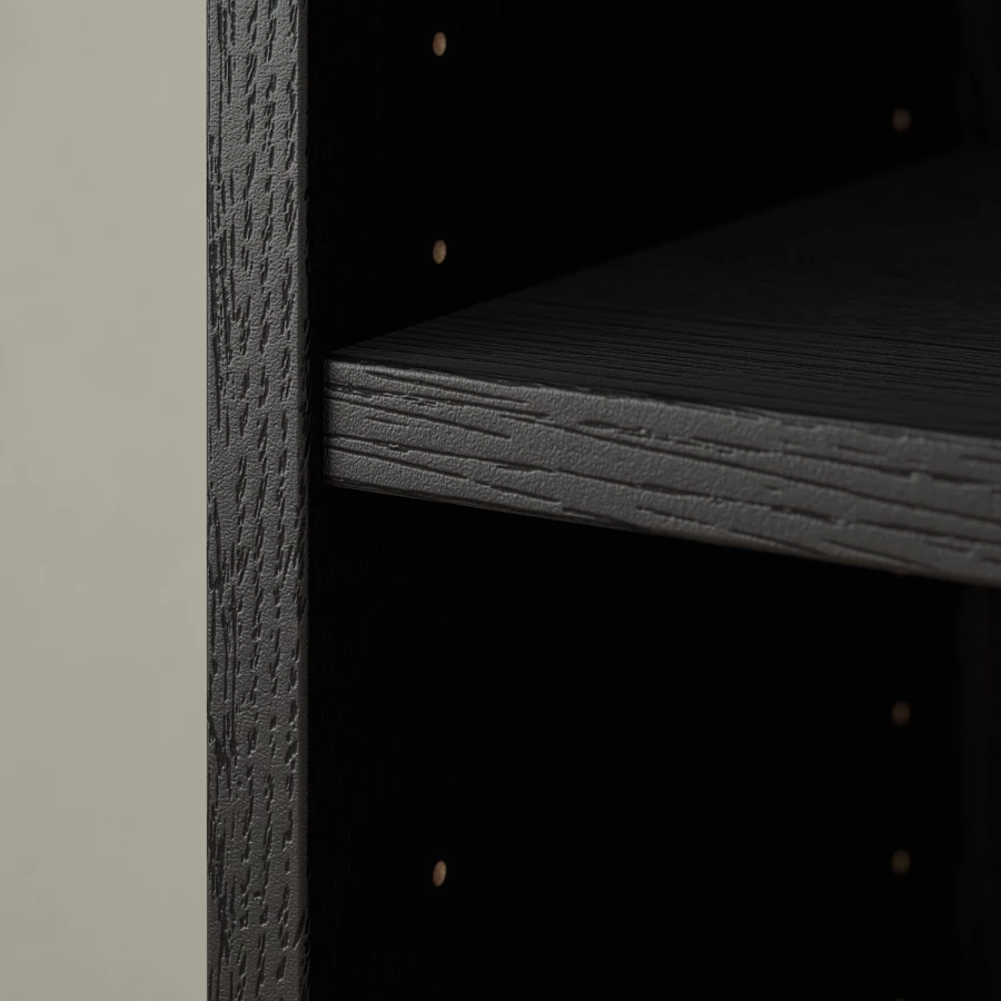 Шкаф - BILLY / HÖGBO/ HОGBO IKEA/ БИЛЛИ / ХЁГБО ИКЕА,  202х160 см, черный (изображение №3)