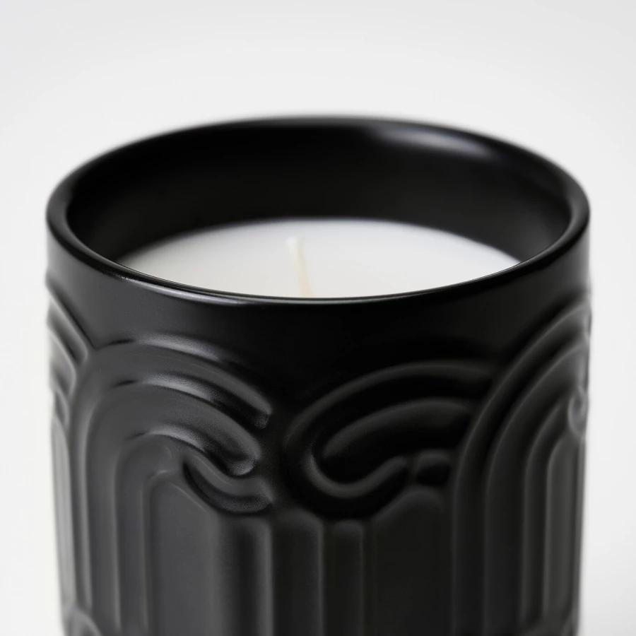 Ароматическая свеча/керамический контейнер - IKEA SÖTRÖNN/SOTRONN/СЁТРЁНН ИКЕА, 10х8 см, черный (изображение №6)