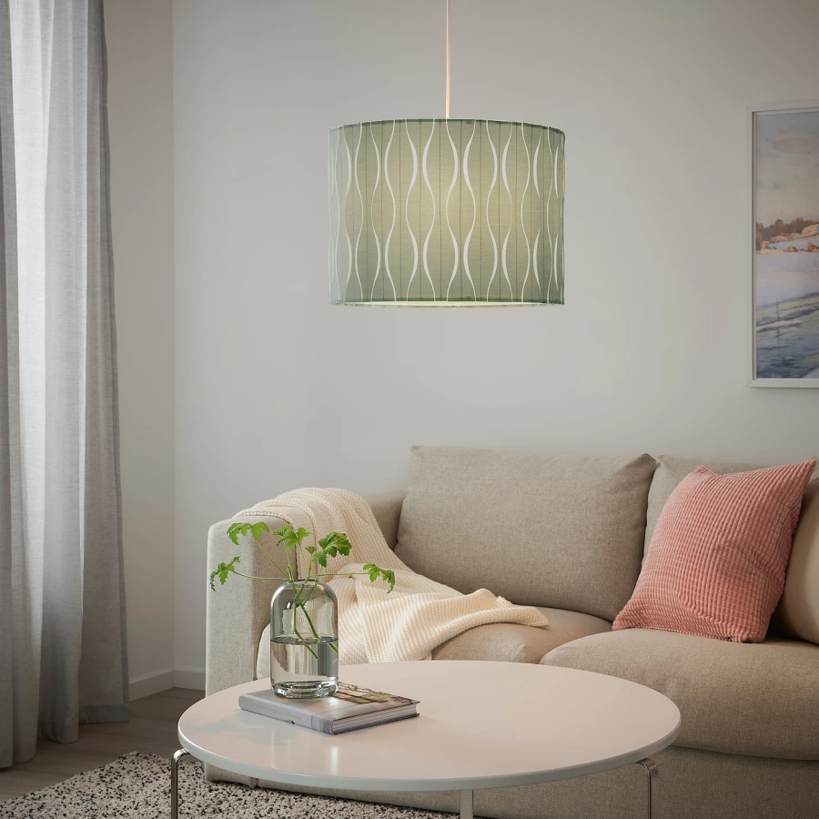 Подвесной светильник - LÖKNÄS/LОKNАS /HEMMA IKEA / ЛЁКНЭС/ХЕММА  ИКЕА, 42 см, голубой (изображение №2)