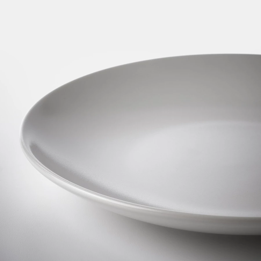 Набор тарелок, 4 шт. - IKEA FÄRGKLAR/FARGKLAR, 20 см, светло-серый, ФЭРГКЛАР ИКЕА (изображение №4)