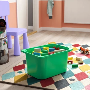 Второе фото. Шкаф с ящиком IKEA TROFAST/ТРУФАСТ ИКЕА, 99х44х94 см, белый/голубой/фиолетовый/зеленый