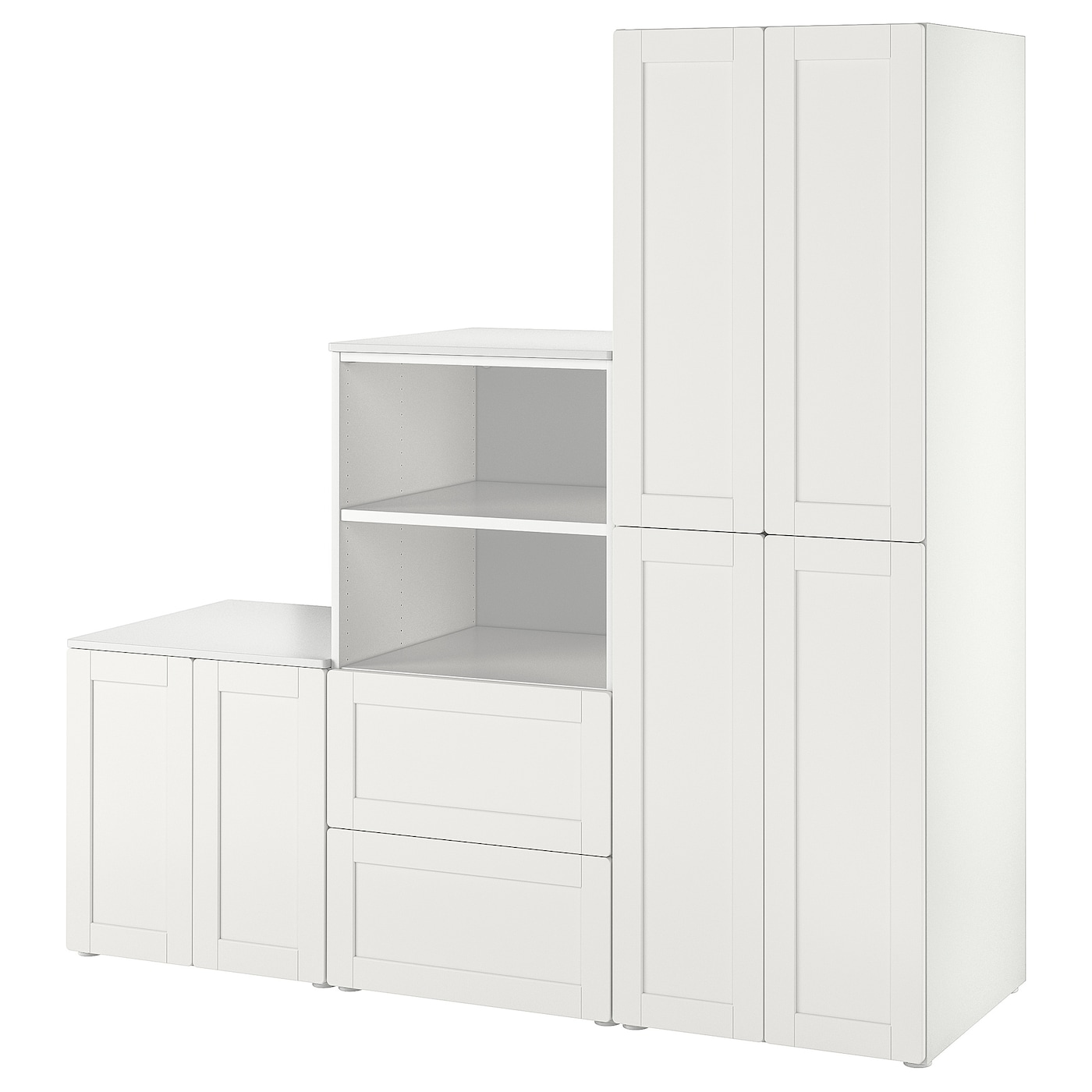 Детская гардеробная комбинация - IKEA PLATSA SMÅSTAD/SMASTAD, 181x57x210см, белый, ПЛАТСА СМОСТАД ИКЕА