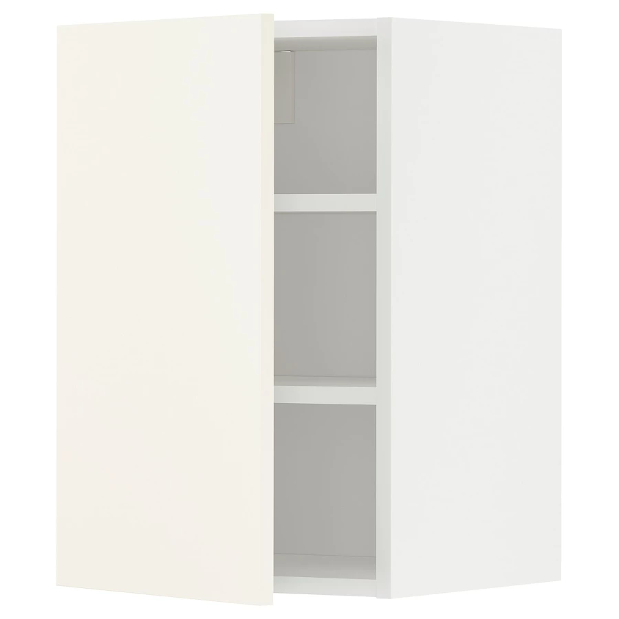 Навесной шкаф с полкой - METOD IKEA/ МЕТОД ИКЕА, 60х40  см, белый/светло-бежевый (изображение №1)