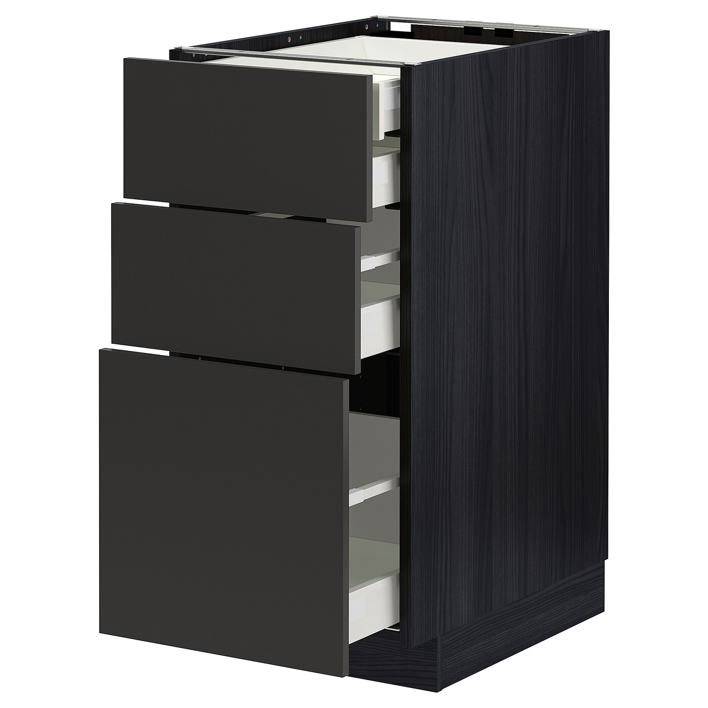 Напольный шкаф  - IKEA METOD MAXIMERA, 88x61,6x40см, черный, МЕТОД МАКСИМЕРА ИКЕА