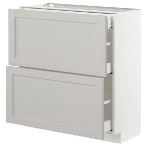 Напольный кухонный шкаф - IKEA METOD MAXIMERA, 88x39,5x80см, белый/светло-серый, МЕТОД МАКСИМЕРА ИКЕА