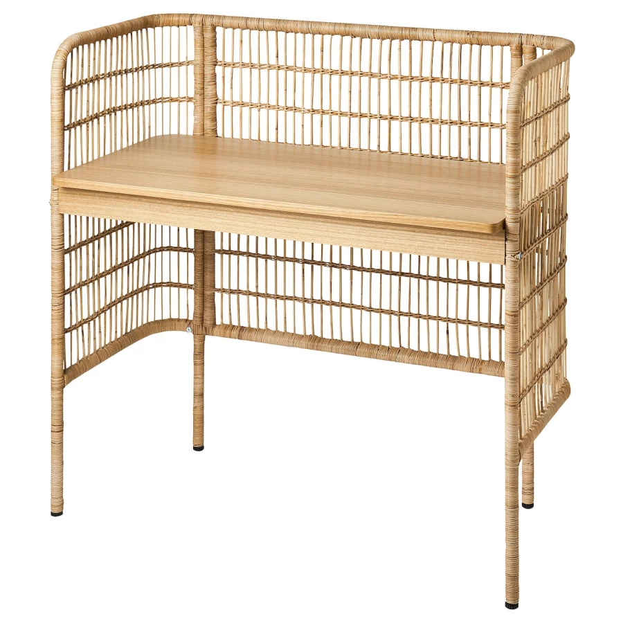 Письменный стол- FRYKSÅS IKEA /ФРИКСОС ИКЕА, ротанг, 110x54 см (изображение №1)