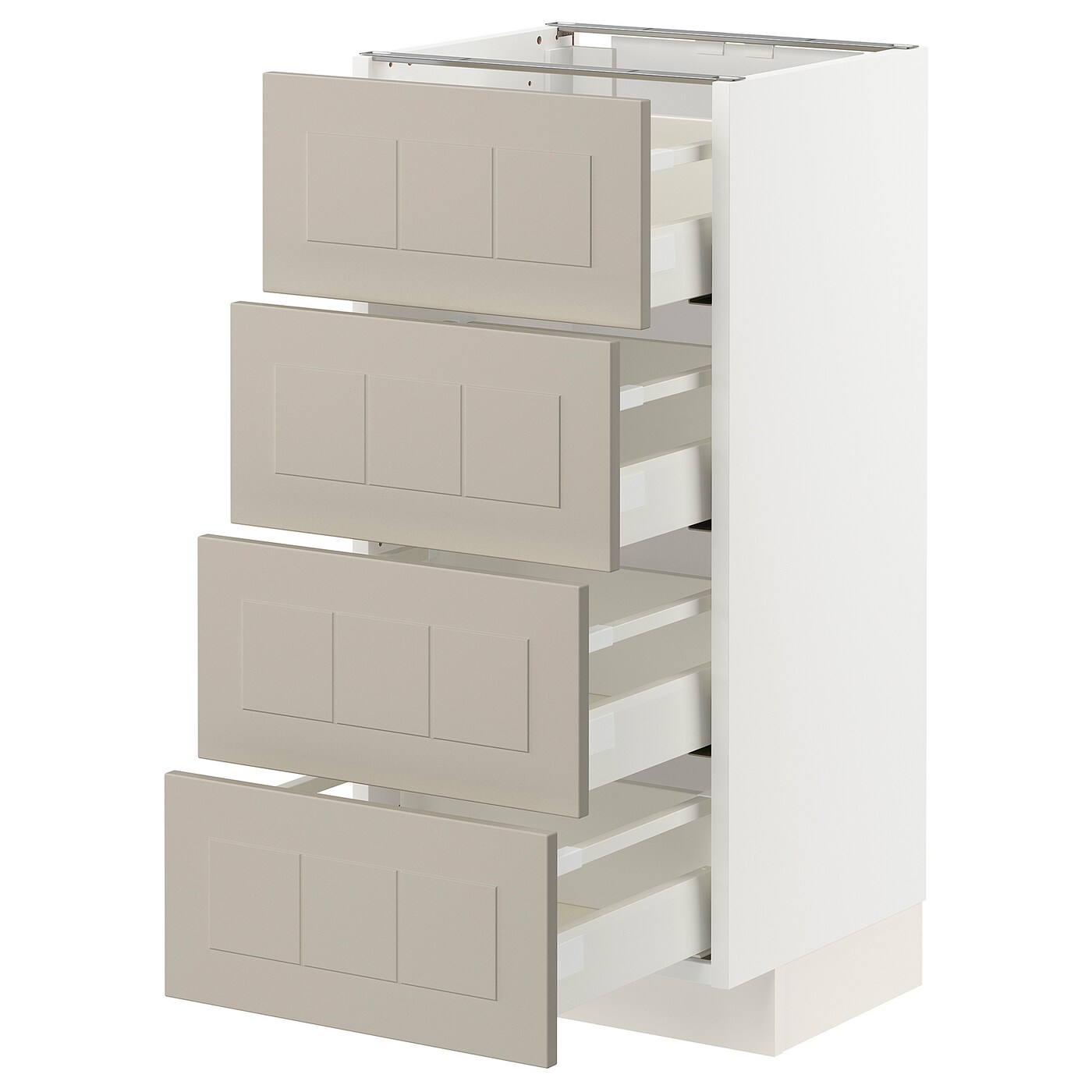 Напольный кухонный шкаф  - IKEA METOD MAXIMERA, 88x39,5x40см, белый/бежевый, МЕТОД МАКСИМЕРА ИКЕА