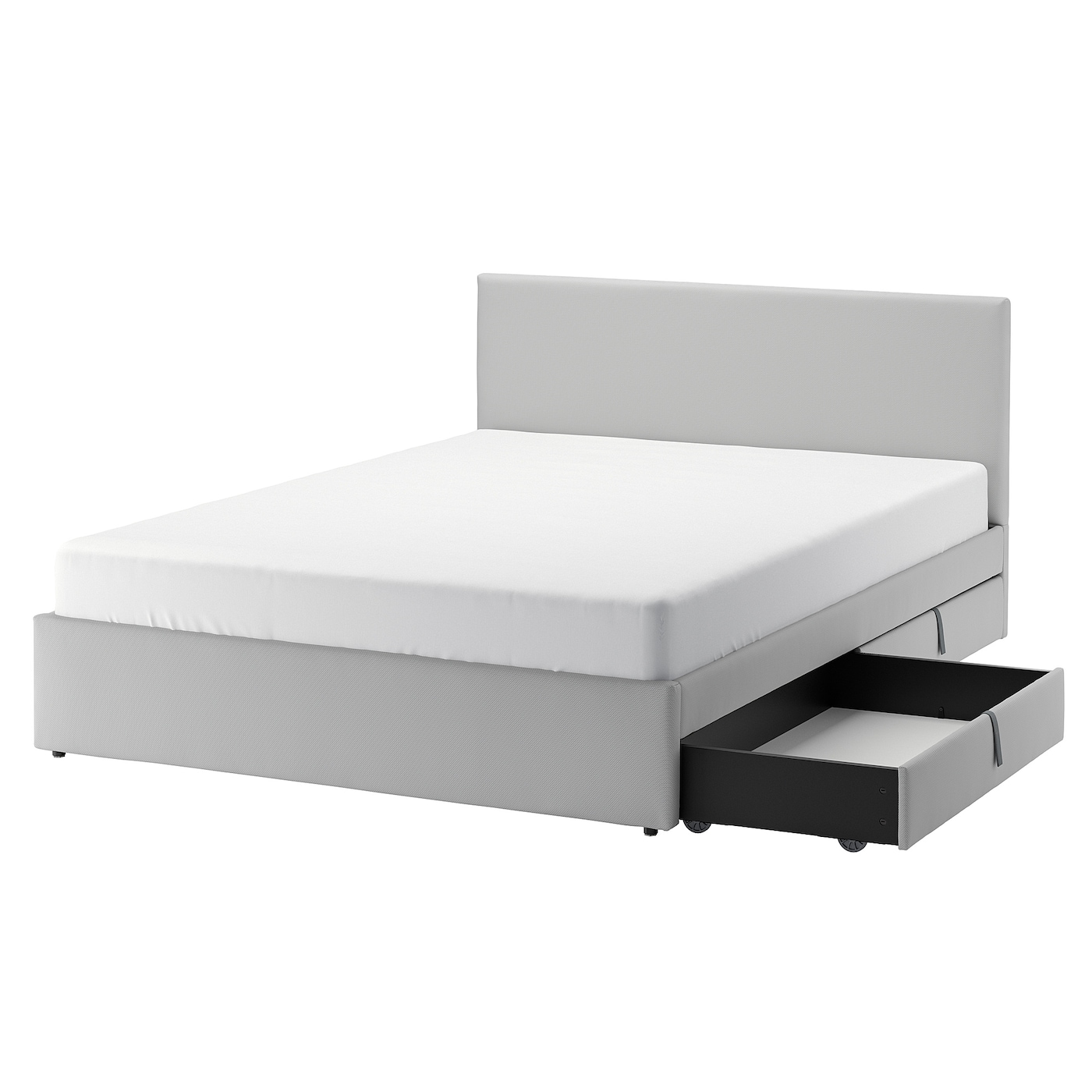 Основание двуспальной кровати - IKEA GLADSTAD, 200х140 см, светло серый, ГЛАДСТАД ИКЕА