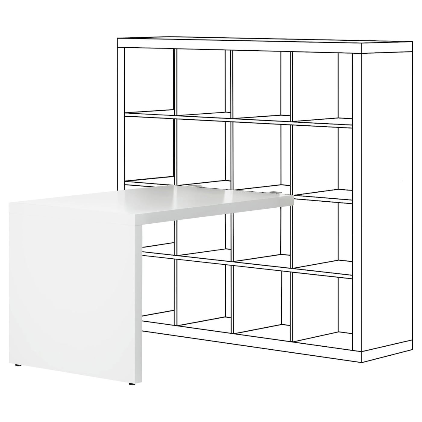 Письменный стол - KALLAX IKEA/ КАЛЛАКС ИКЕА,  115х74 см, белый