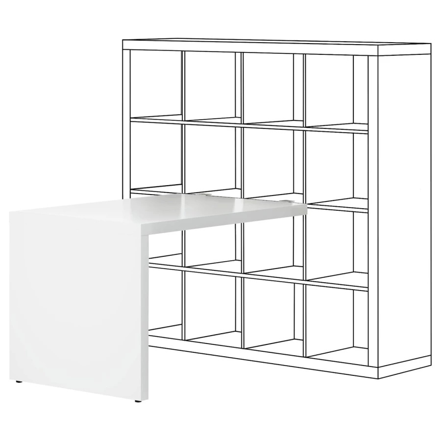 Письменный стол - KALLAX IKEA/ КАЛЛАКС ИКЕА,  115х74 см, белый (изображение №1)
