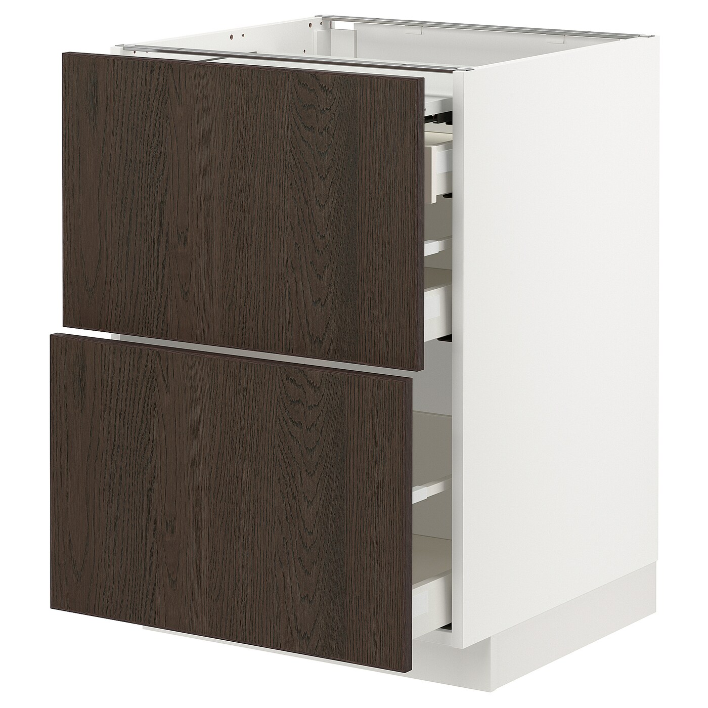 Напольный шкаф - IKEA METOD MAXIMERA, 88x62x60см, белый/коричневый, МЕТОД МАКСИМЕРА ИКЕА