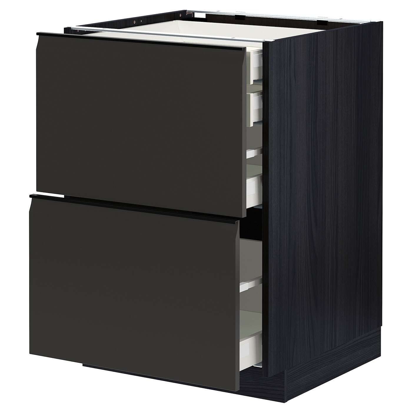 Напольный кухонный шкаф  - IKEA METOD MAXIMERA, 88x61,6x60см, черный, МЕТОД МАКСИМЕРА ИКЕА