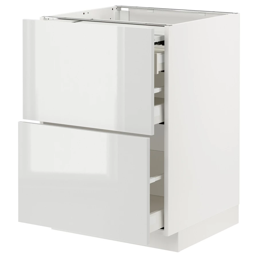 Напольный шкаф с выдвижной столешницей  - IKEA METOD MAXIMERA, 88x61,6x80см, белый, МЕТОД МАКСИМЕРА ИКЕА (изображение №1)